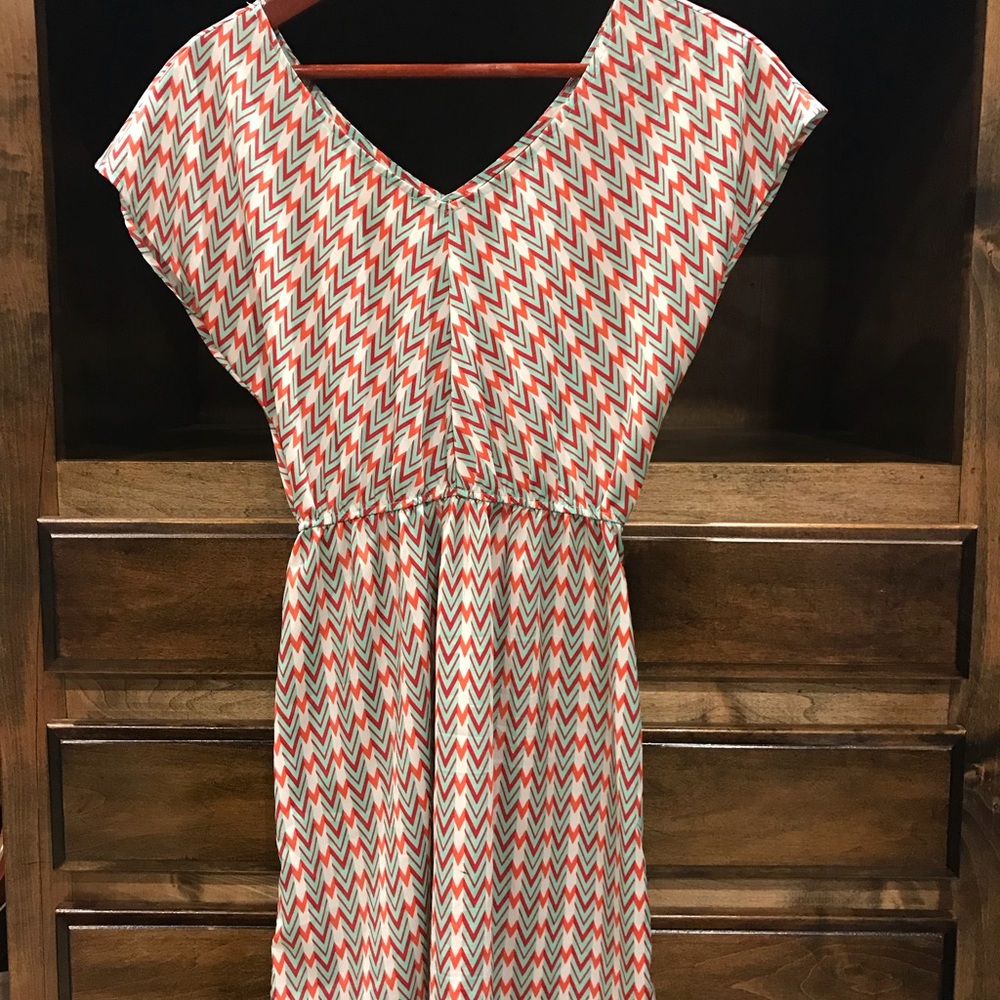 Chevron patterned dress